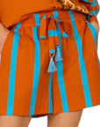 Souvenir shorts rigato in mussola