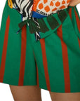 Souvenir shorts rigato in mussola