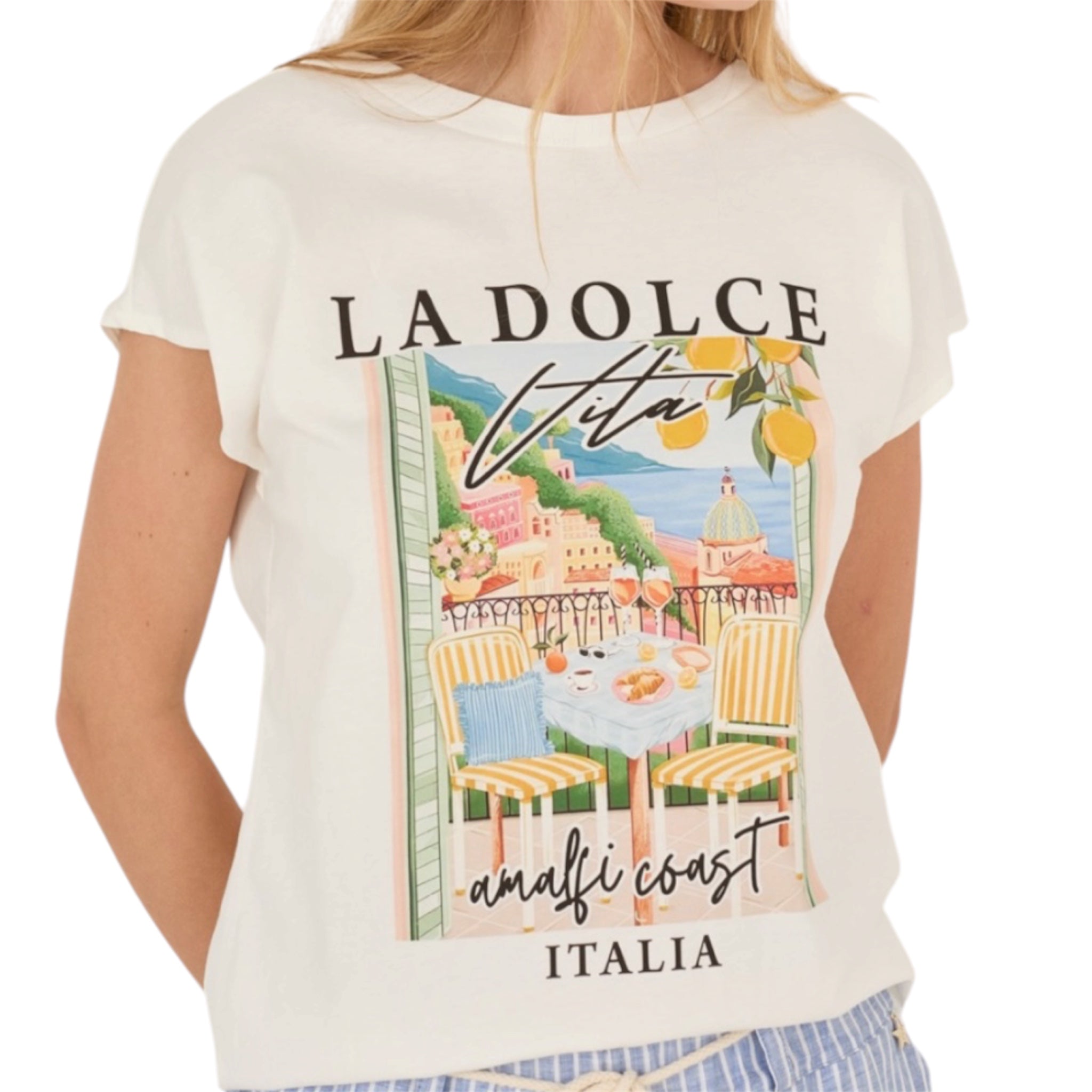 Souvenir t-shirt DOLCEVITA scollo V sul retro