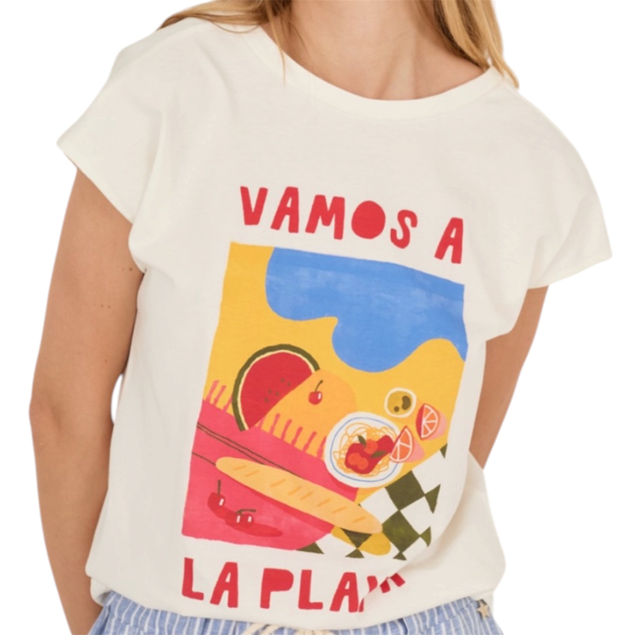 Souvenir t-shirt VAMOS scollo V sul retro