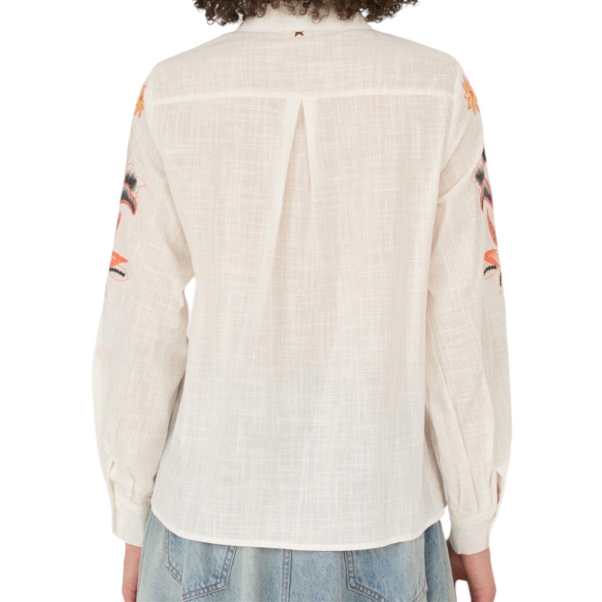Souvenir camicia con fiori ricamati