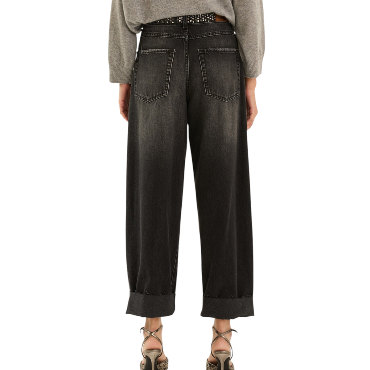 Souvenir jeans con borchie in vita