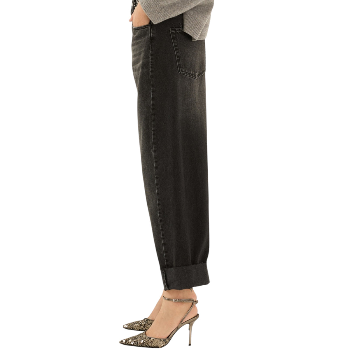 Souvenir jeans con borchie in vita