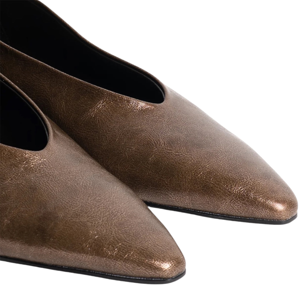 Ovye ballerina a punta laminata bronzo