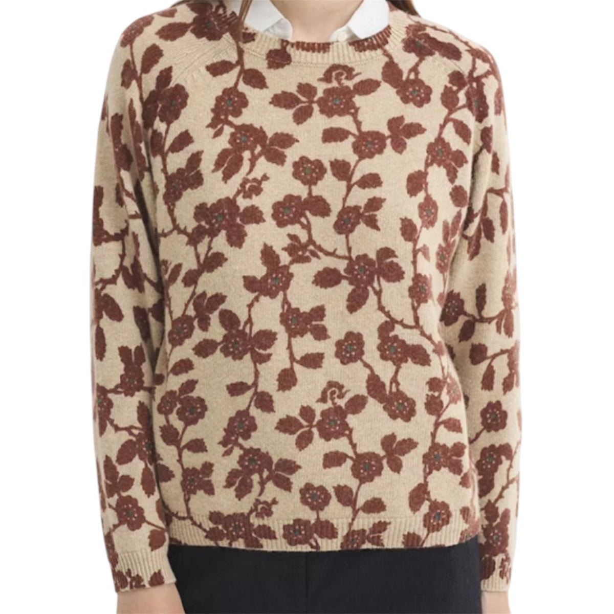 NiceThings maglia girocollo fiorata