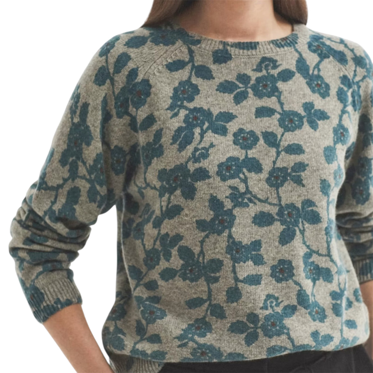 NiceThings maglia girocollo fiorata
