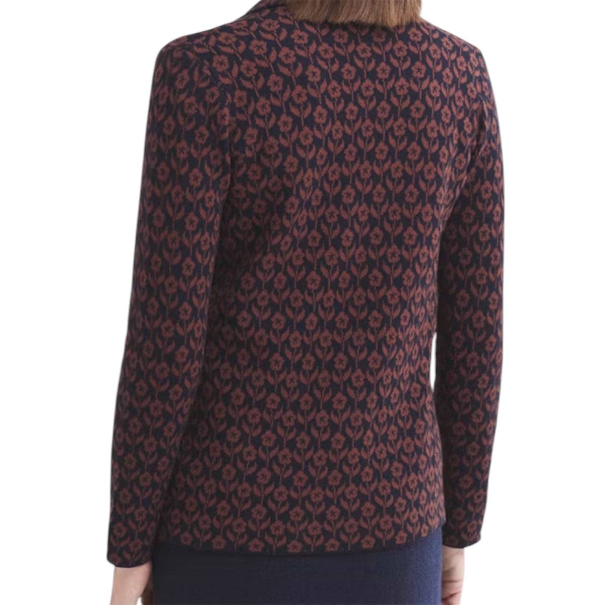 NiceThings blazer in maglia jacquard fiori