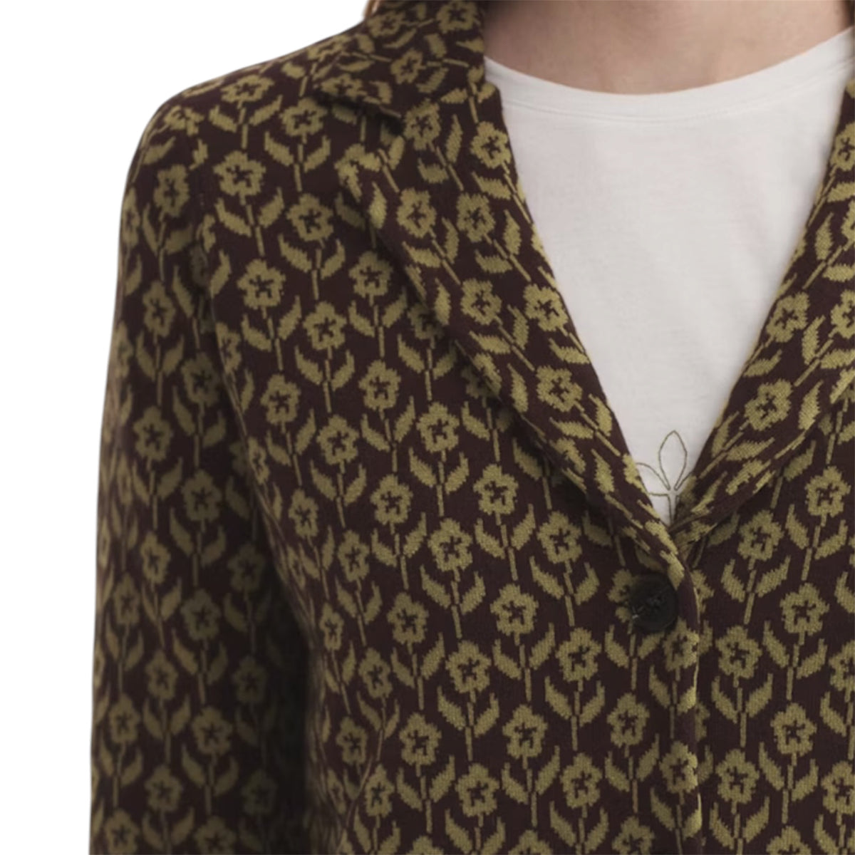 NiceThings blazer in maglia jacquard fiori