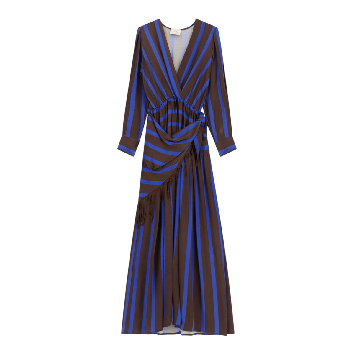 Dixie abito lungo rigato con foulard