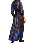 Dixie abito lungo rigato con foulard
