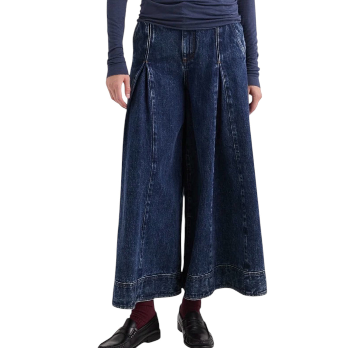 Alessia Santi jeans cropped con gamba extra wide