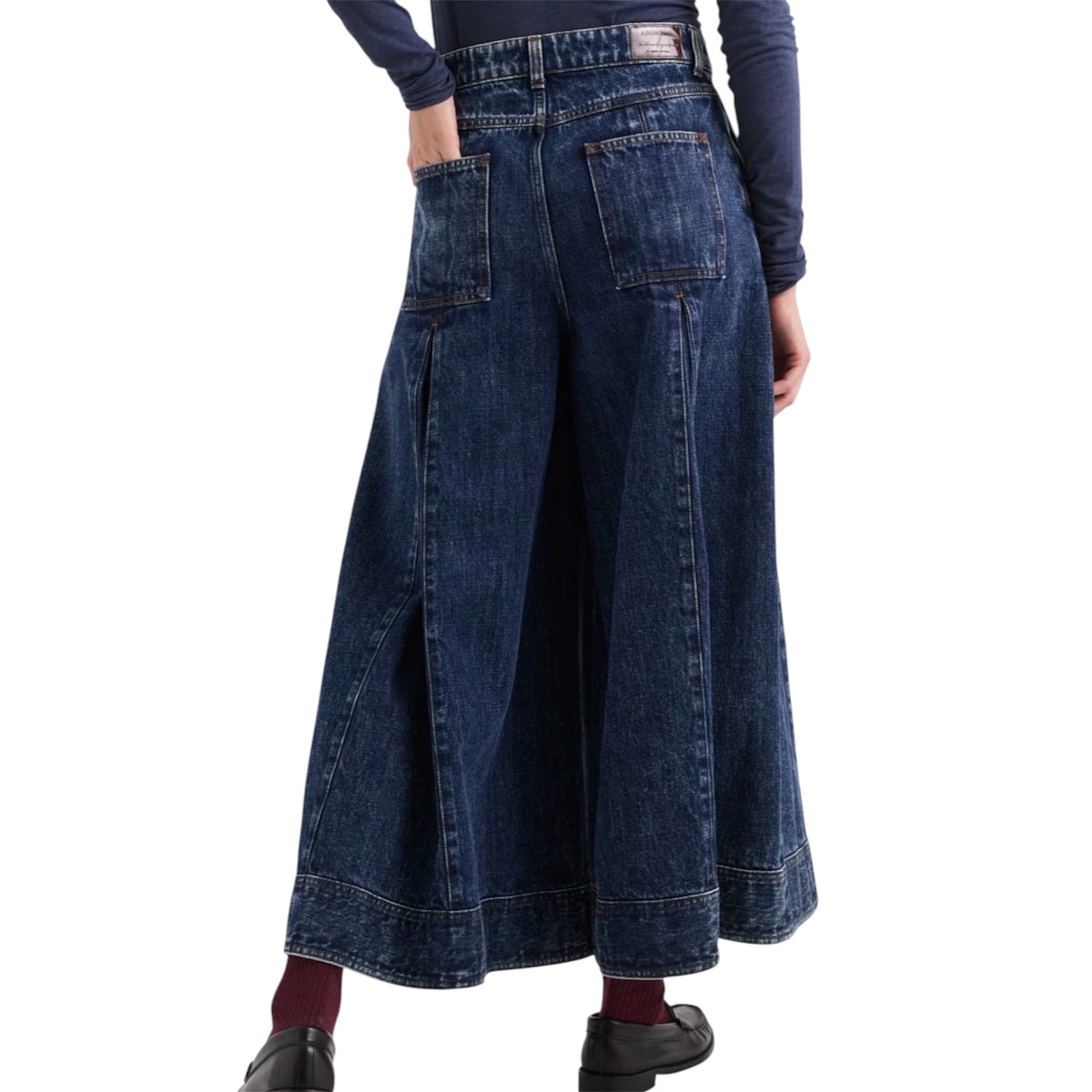 Alessia Santi jeans cropped con gamba extra wide