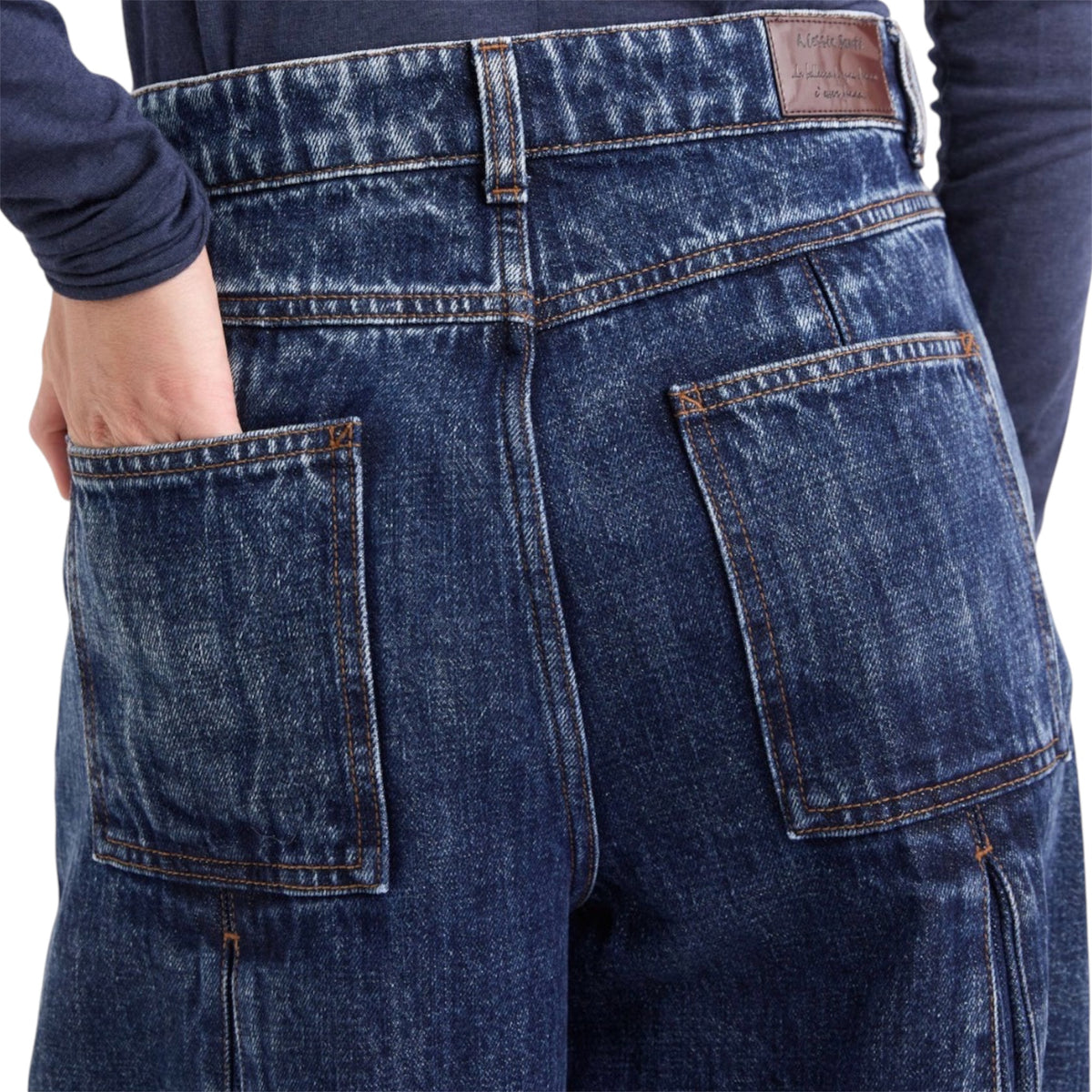 Alessia Santi jeans cropped con gamba extra wide