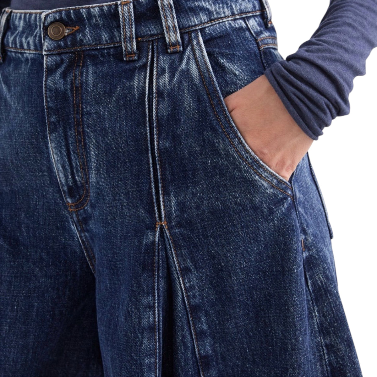 Alessia Santi jeans cropped con gamba extra wide