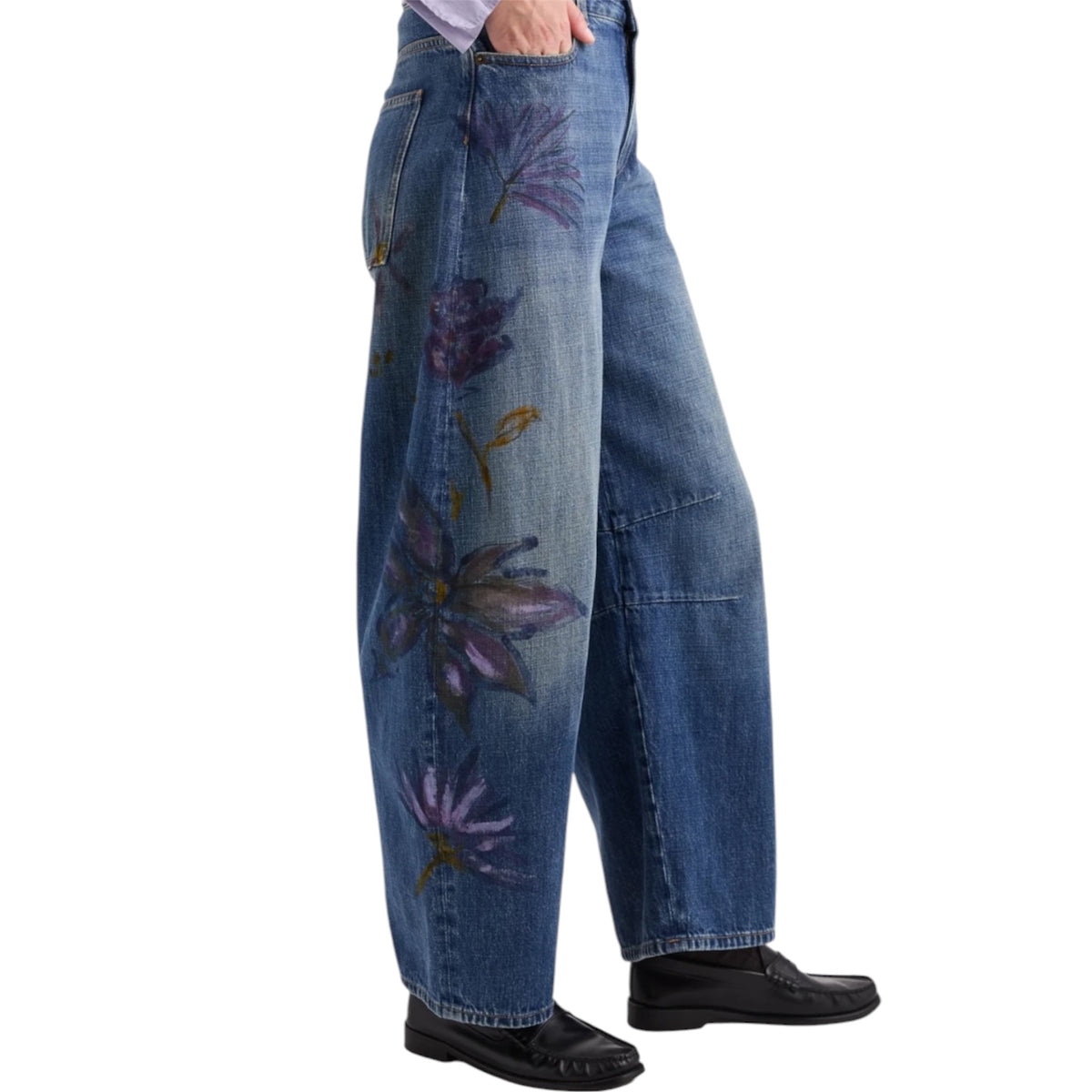 Alessia Santi jeans barrel con disegni