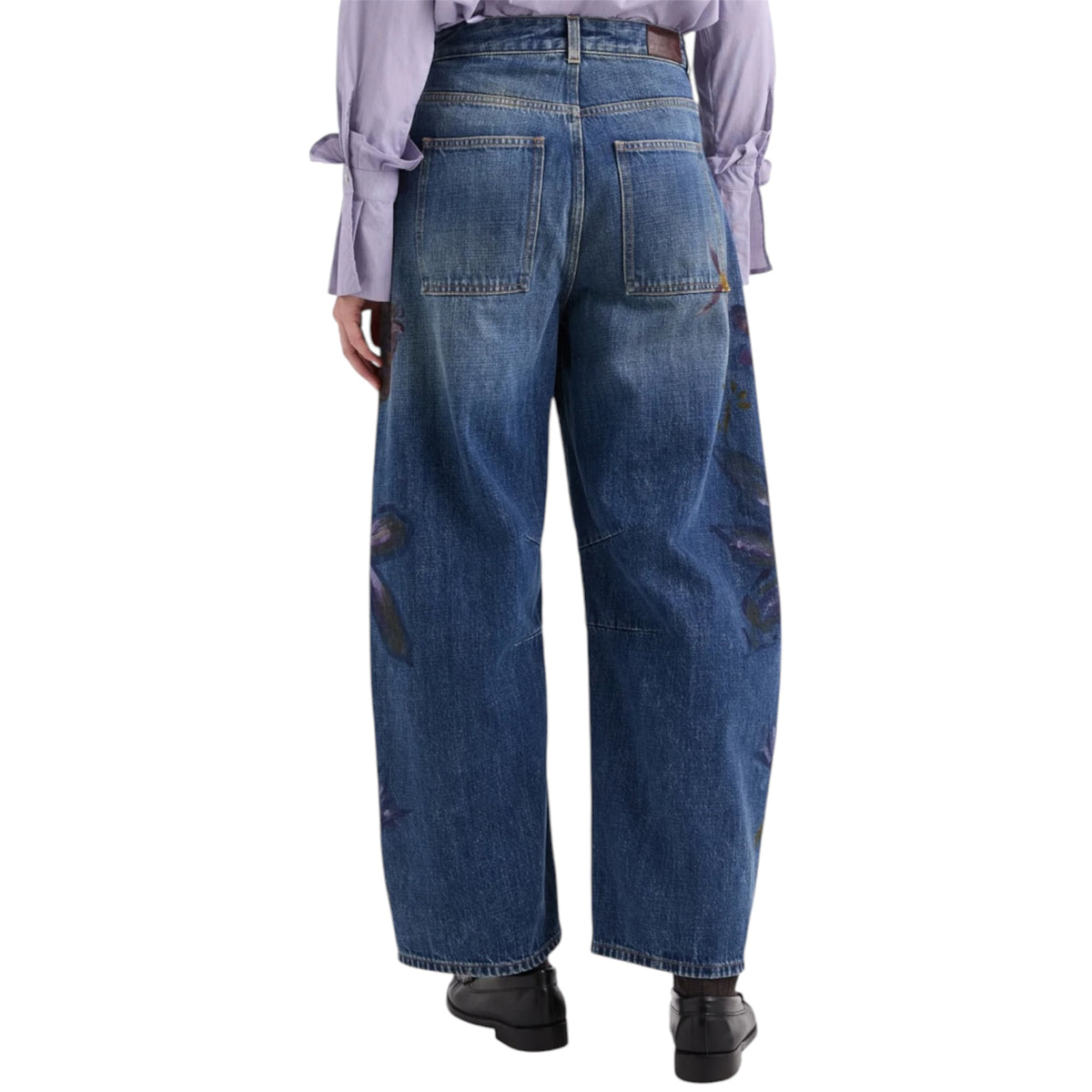 Alessia Santi jeans barrel con disegni