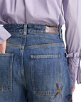 Alessia Santi jeans barrel con disegni