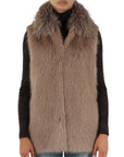 Alessia Santi giubbotto con gilet in ecopelliccia