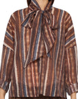 Philia Loft camicia rigata con fiocco