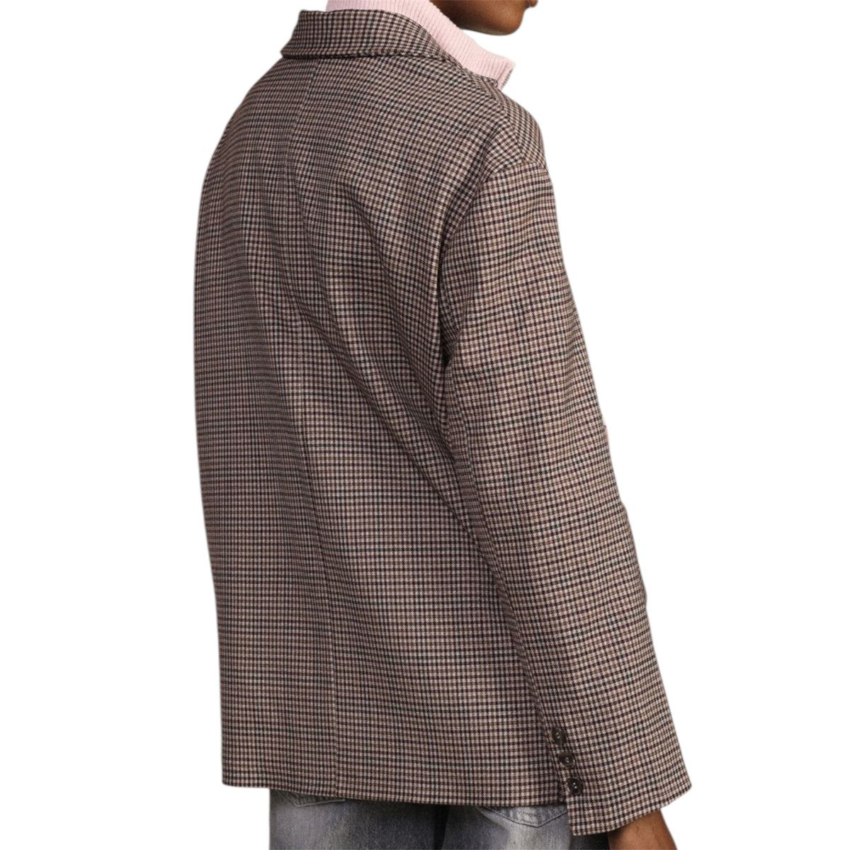 Dixie blazer check con fiori dipinti