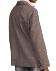 Dixie blazer check con fiori dipinti