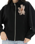 Philia Loft felpa in neoprene con zip e spilla