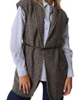 Alessia Santi gilet lungo in lana e seta