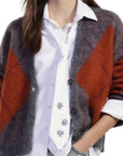 Dixie cardigan rombi arancio