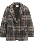 Dixie blazer oversize in lana multicolor