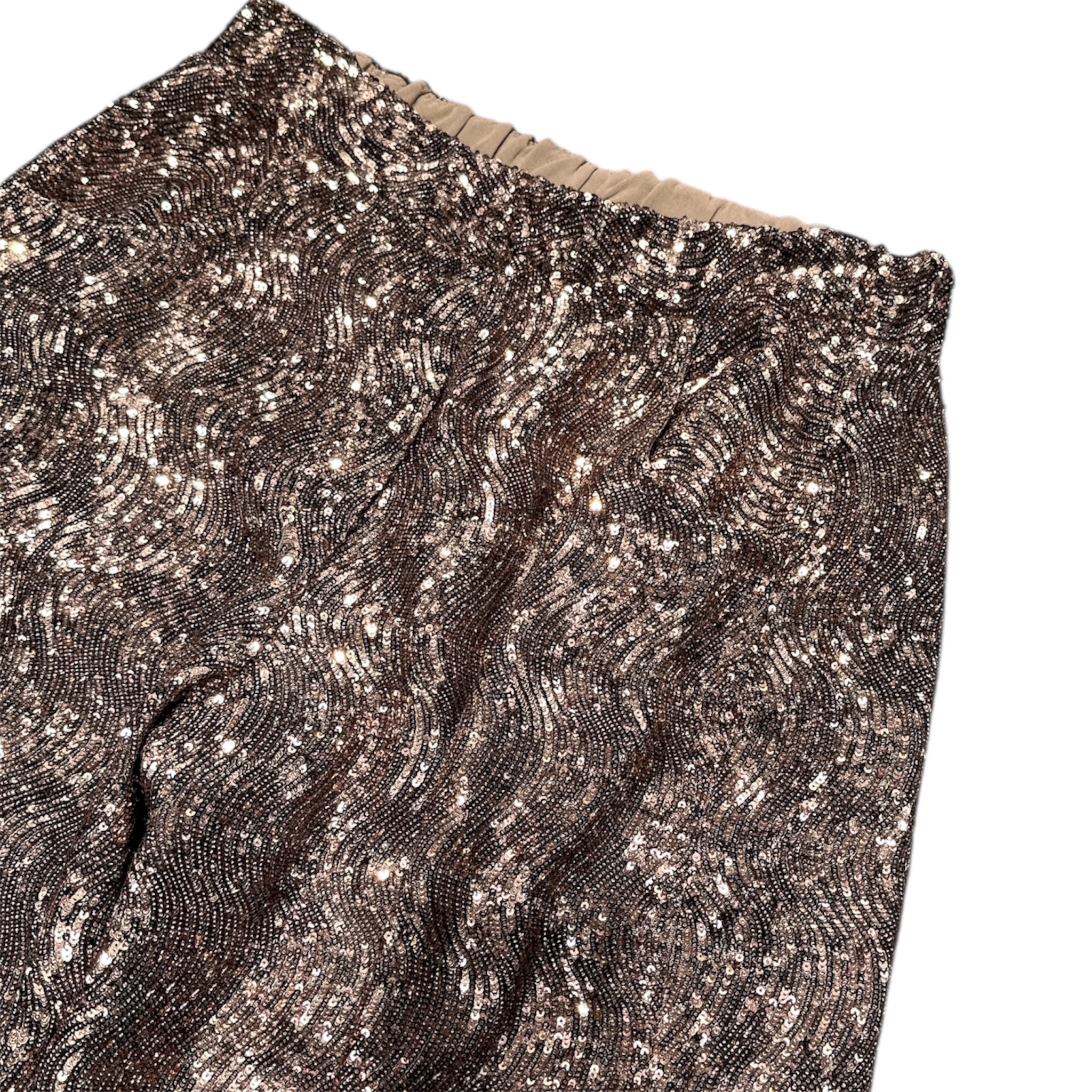 Motel pantalone barrel in micro paiettes