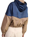 Dixie bomber colorblock con zip e cappuccio