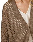 Souvenir cardigan traforato in lurex