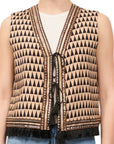 Dixie gilet fantasia geometrica