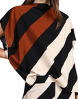Dixie blusa maxi righe diagonali