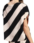 Dixie blusa maxi righe diagonali