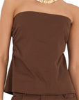 Souvenir top a fascia in cotone