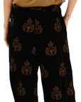 Souvenir pantalone in velluto damascato