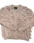 Souvenir cardigan in mohair con frange