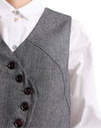 Alessia Santi gilet con chiusura asimmetrica