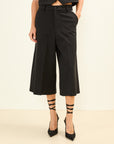 SOUVENIR Pantalone cropped punto milano